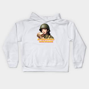 An Army Marches on Its Stomach Kids Hoodie